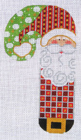 Candy Cane ~ Stitcher's Needlepoint Tools Medium Candy Cane & STITCH GUIDE  handpainted Needlepoint Canvas CH Design from Danji